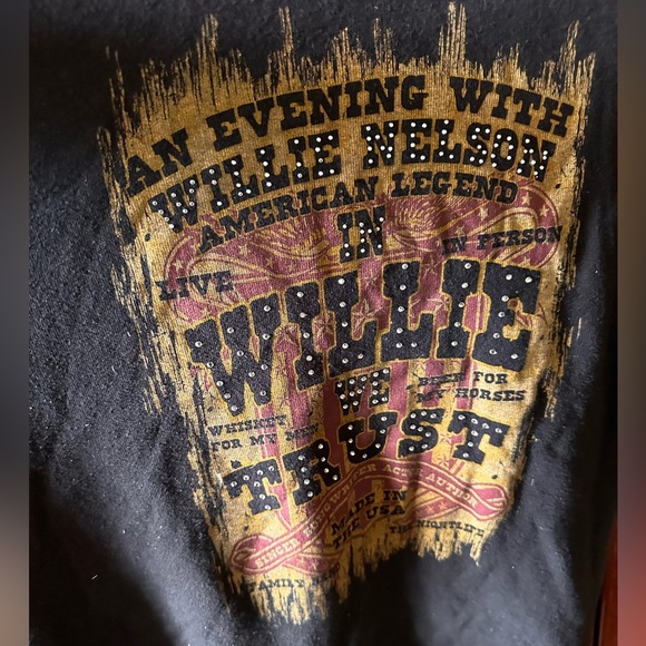 Alore 3X Willie Nelson concert tee . “In Willie We Trust “. Thick quality tshirt - Picture 5 of 11